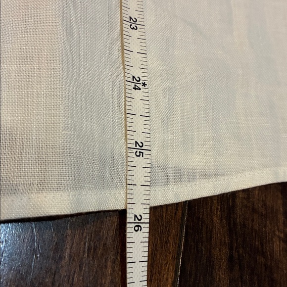 Talbots Pure Irish Linen Button up Blouse White Fitted 3/4 Sleeves Size 12 NWOT - Picture 6 of 9